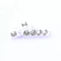 Safir alba natural rotund pentru anturaj bijuterii