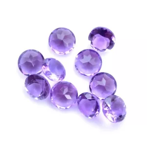 round purple amethyst for earrings