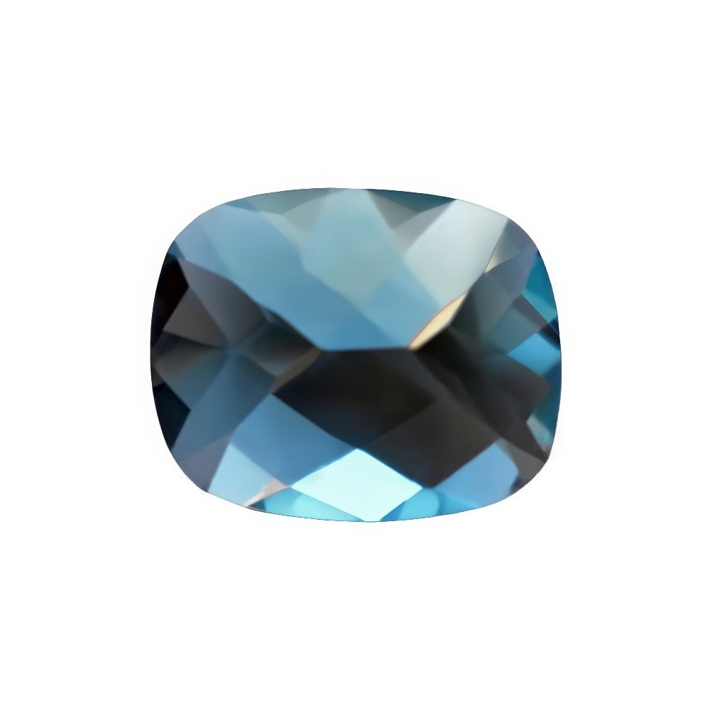 London blue topaz with chessboard faceting for jewelry