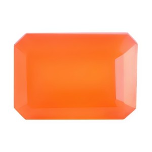Carnelian orange rectangle for rings