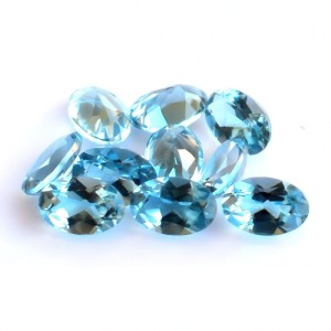 pietre semipretioase topaz albastru swiss oval  pentru bijuterii