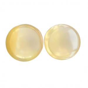 opal galben deschis rotund cabochon