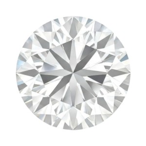 Természetes fehér cirkon kerek 2 mm