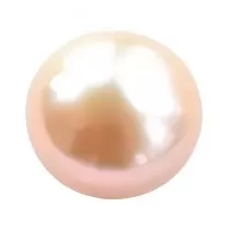 Perle de champagne ronde semi-perforée pour bijoux