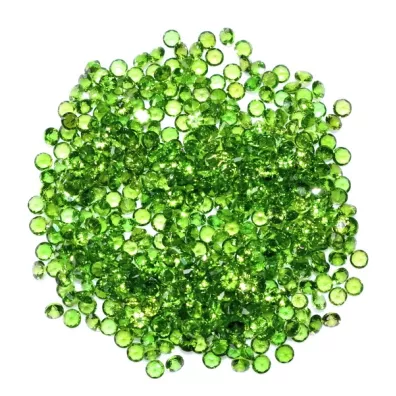 Natural round chrome diopside for jewelry