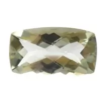 Green amethyst cushion-shaped unset for jewelry