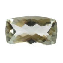 Green amethyst cushion-shaped unset for jewelry