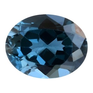 topaz albastru oval