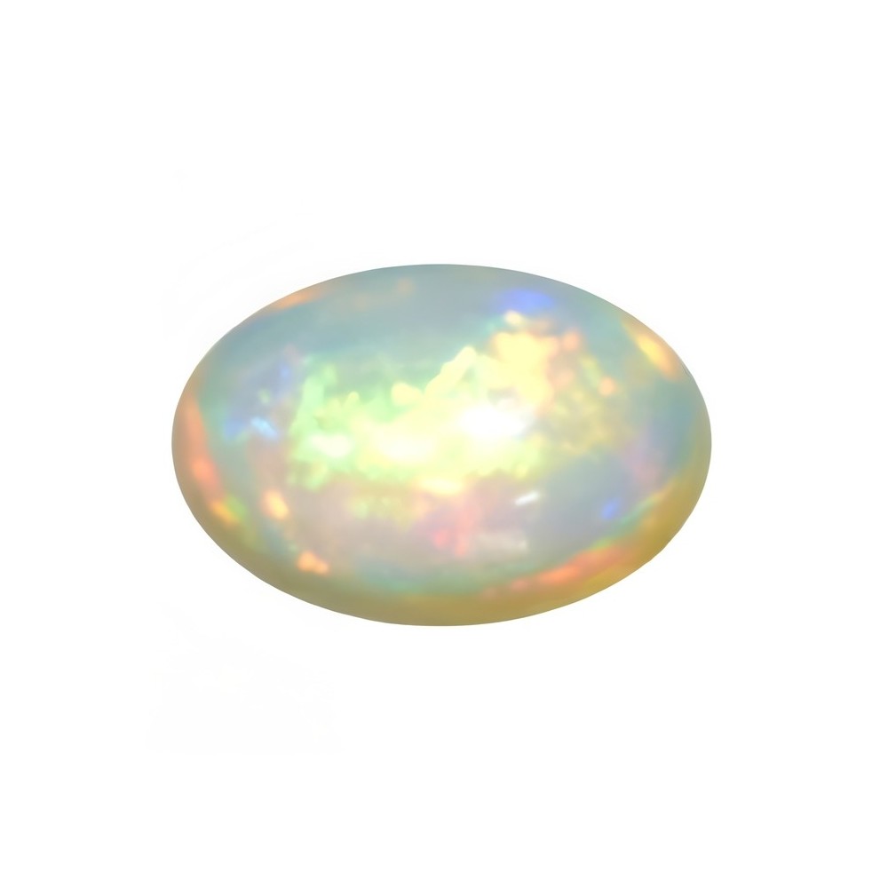Opal Alb-Galben oval nemontat