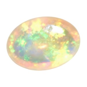 Opal Alb-Galben oval nemontat