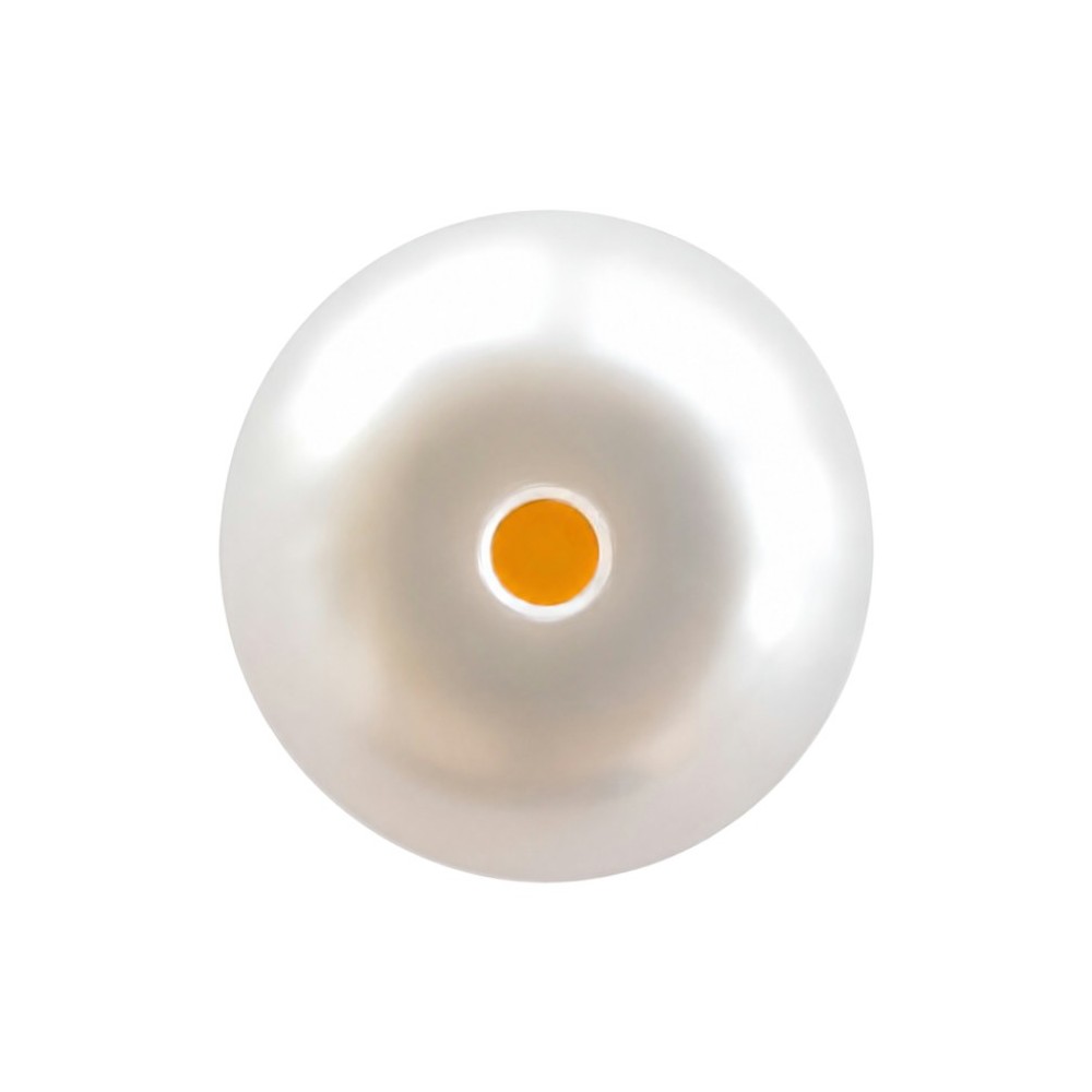 perla alba rotunda semiperforata tip buton