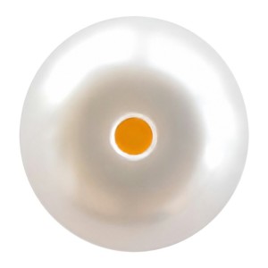 perla alba rotunda semiperforata tip buton